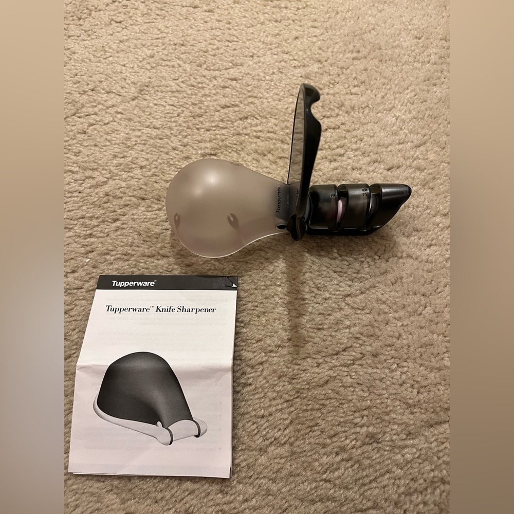 Tupperware tabletop knife sharpener